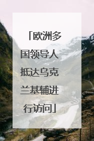 欧洲多国领导人抵达乌克兰基辅进行访问