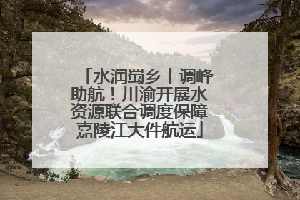 水润蜀乡丨调峰助航！川渝开展水资源联合调度保障嘉陵江大件航运