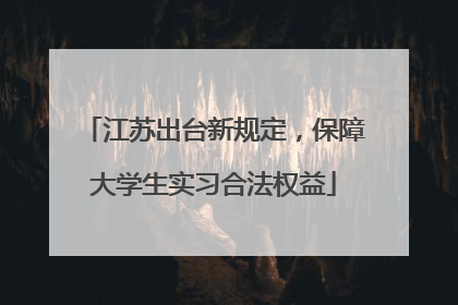 江苏出台新规定，保障大学生实习合法权益