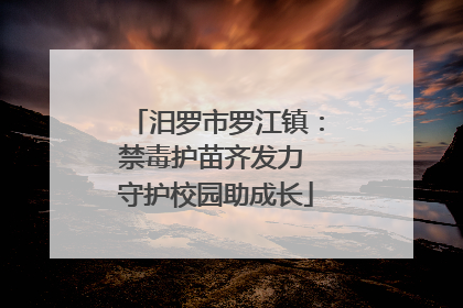 汨罗市罗江镇：禁毒护苗齐发力 守护校园助成长