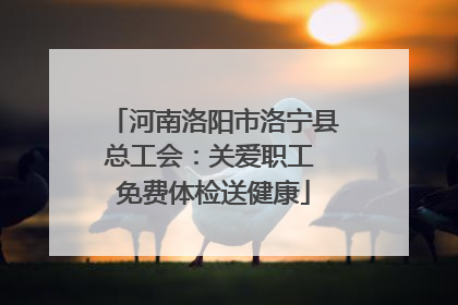 河南洛阳市洛宁县总工会：关爱职工 免费体检送健康