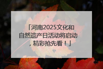河南2025文化和自然遗产日活动将启动，精彩抢先看！