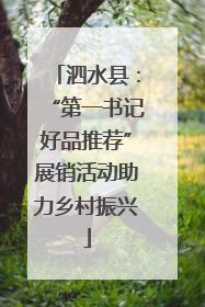 泗水县：“第一书记好品推荐”展销活动助力乡村振兴