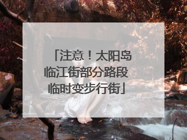 注意！太阳岛临江街部分路段临时变步行街