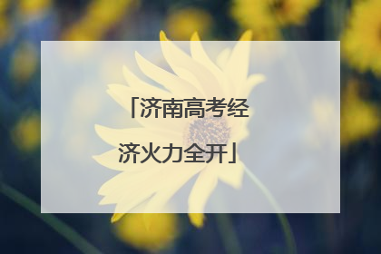 济南高考经济火力全开