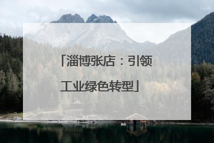 淄博张店：引领工业绿色转型