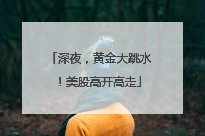 深夜，黄金大跳水！美股高开高走