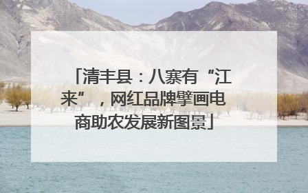 清丰县：八寨有“江来”，网红品牌擘画电商助农发展新图景