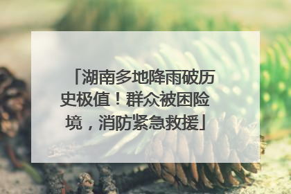 湖南多地降雨破历史极值！群众被困险境，消防紧急救援