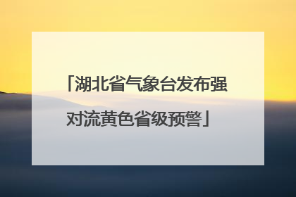 湖北省气象台发布强对流黄色省级预警