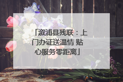 溆浦县残联：上门办证送温情 贴心服务零距离