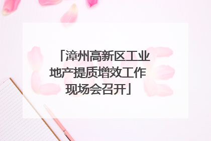 漳州高新区工业地产提质增效工作现场会召开
