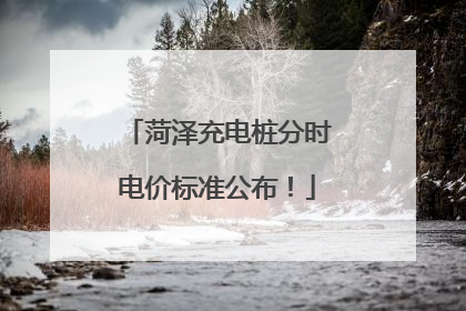 菏泽充电桩分时电价标准公布！