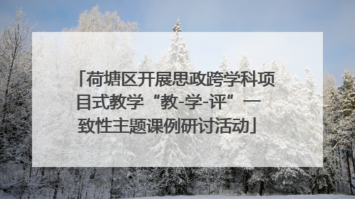 荷塘区开展思政跨学科项目式教学“教-学-评”一致性主题课例研讨活动