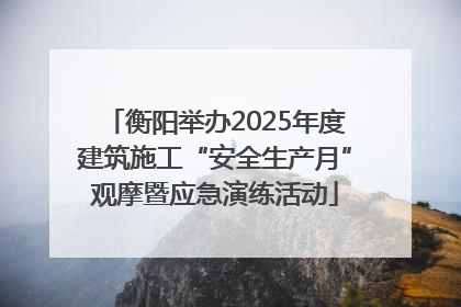 衡阳举办2025年度建筑施工“安全生产月”观摩暨应急演练活动
