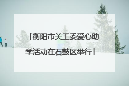 衡阳市关工委爱心助学活动在石鼓区举行