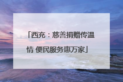 西充：慈善捐赠传温情 便民服务惠万家