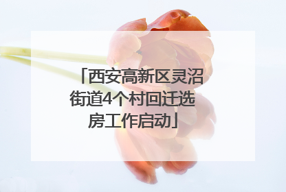 西安高新区灵沼街道4个村回迁选房工作启动