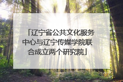 辽宁省公共文化服务中心与辽宁传媒学院联合成立两个研究院
