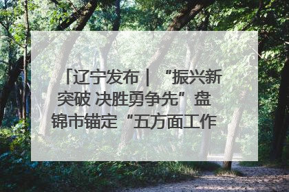辽宁发布｜“振兴新突破 决胜勇争先”盘锦市锚定“五方面工作”力争全年地区生产总值增长5.5%左右