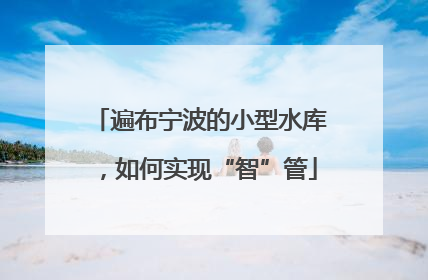 遍布宁波的小型水库，如何实现“智”管