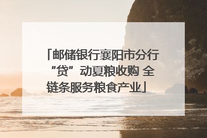 邮储银行襄阳市分行“贷”动夏粮收购 全链条服务粮食产业