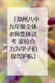 郑州八中九年级全体老师集体送考 家校合力为学子们保驾护航