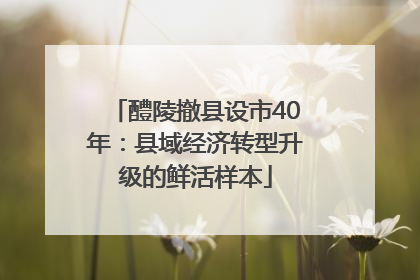 醴陵撤县设市40年：县域经济转型升级的鲜活样本