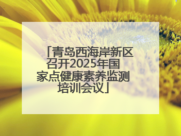 青岛西海岸新区召开2025年国家点健康素养监测培训会议