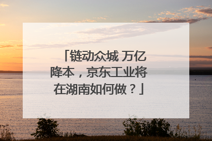 链动众城 万亿降本，京东工业将在湖南如何做？