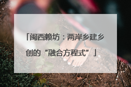 闽西赖坊：两岸乡建乡创的“融合方程式”