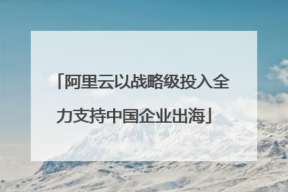阿里云以战略级投入全力支持中国企业出海