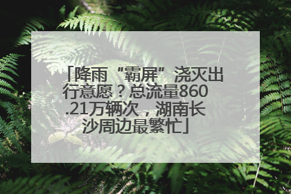 降雨“霸屏”浇灭出行意愿？总流量860.21万辆次，湖南长沙周边最繁忙
