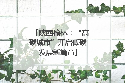 陕西榆林：“高碳城市”开启低碳发展新篇章