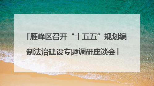 雁峰区召开“十五五”规划编制法治建设专题调研座谈会