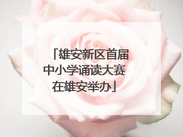 雄安新区首届中小学诵读大赛在雄安举办