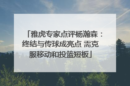 雅虎专家点评杨瀚森：终结与传球成亮点 需克服移动和投篮短板