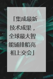 集成最新技术成果，全球最大智能铺排船亮相上交会