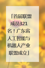 首届联盟成员321名！广东省人工智能与机器人产业联盟成立