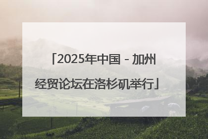 2025年中国－加州经贸论坛在洛杉矶举行