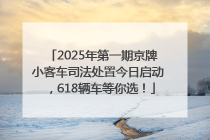 2025年第一期京牌小客车司法处置今日启动，618辆车等你选！