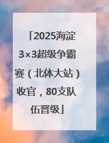 2025海淀3×3超级争霸赛（北体大站）收官，80支队伍晋级