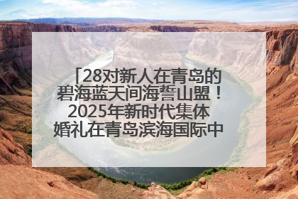 28对新人在青岛的碧海蓝天间海誓山盟！2025年新时代集体婚礼在青岛滨海国际中心文明实践广场举行