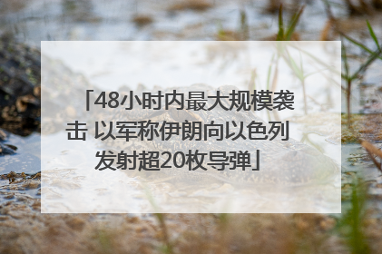 48小时内最大规模袭击 以军称伊朗向以色列发射超20枚导弹
